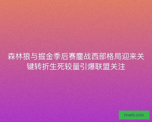 森林狼与掘金季后赛鏖战西部格局迎来关键转折生死较量引爆联盟关注